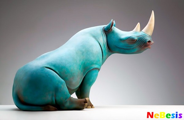Синий носорог Фен-шуй